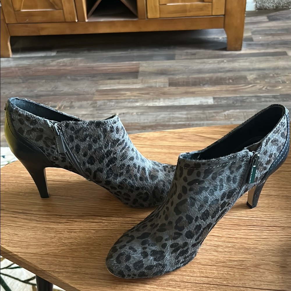Vince Camuto Leopard Print Ankle Boots